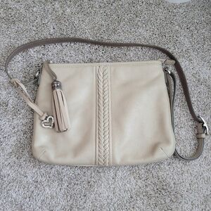 Brighton Leather 'Tavi' Crossbody Bag with Tassel